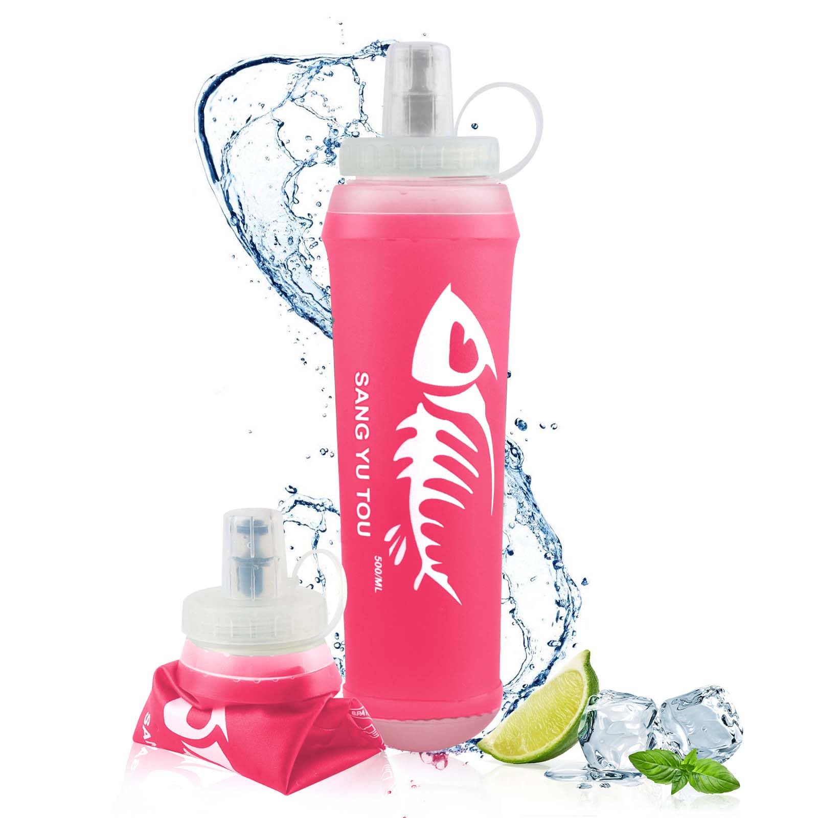 Mafate - Lot de 2 gourdes souples pliables -2 Flasques d'hydratation 2X500 ML - 2 bouteilles d
